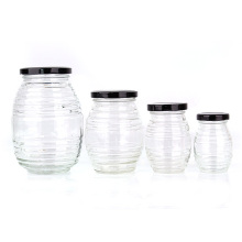 500g Beehive shape glass honey jar food jar with  tin lid